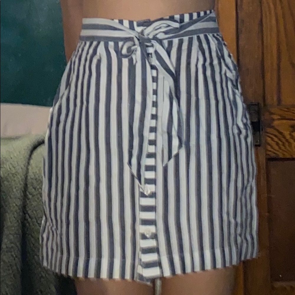 Charlotte Russe Blue Button Up skirt